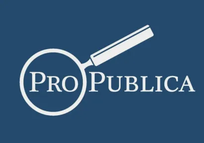ProPublica logo on a dark background