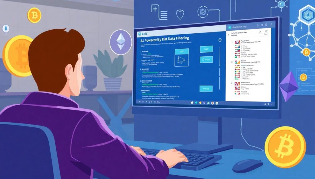 Как использовать AI для фильтрации больших массивов крипто-данных - иллюстрация
