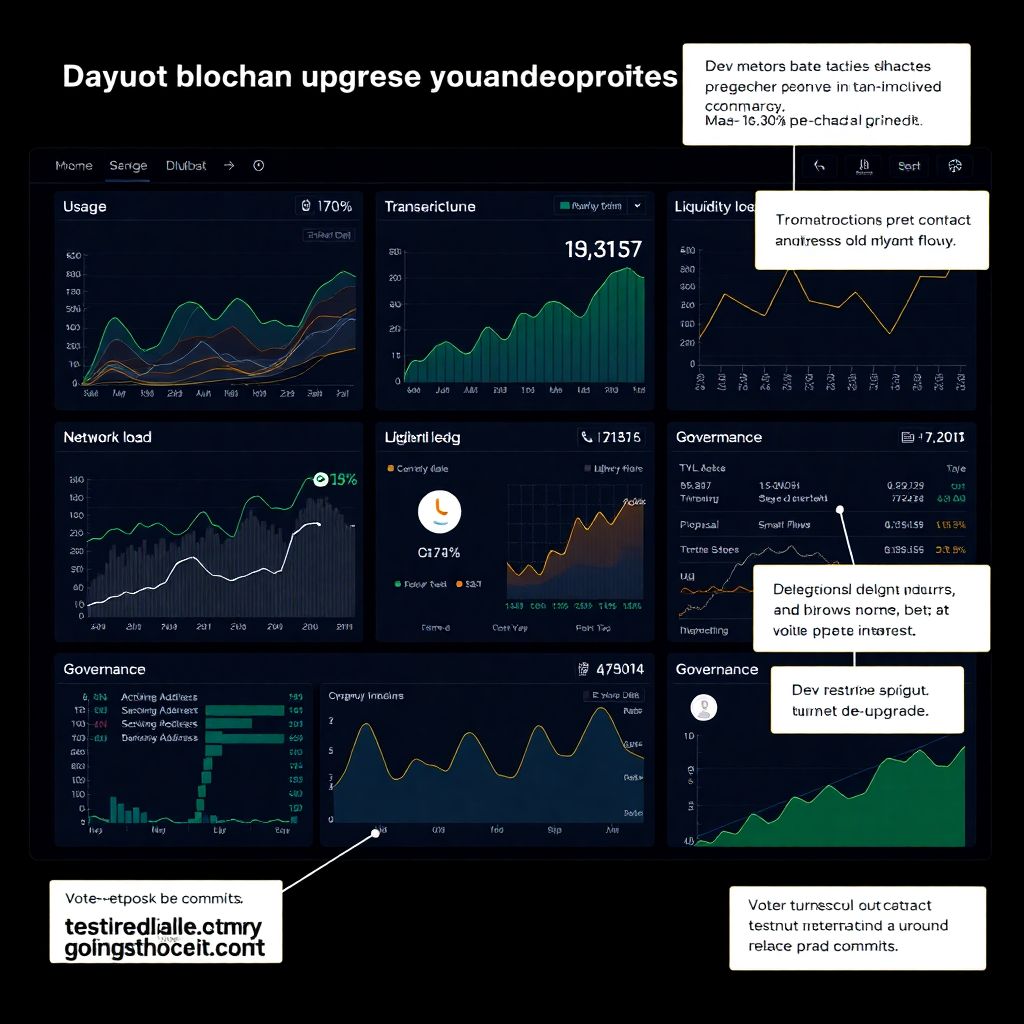 On-chain metrics that closely correlate with major protocol upgrades